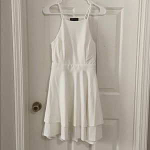 Tiered white dress